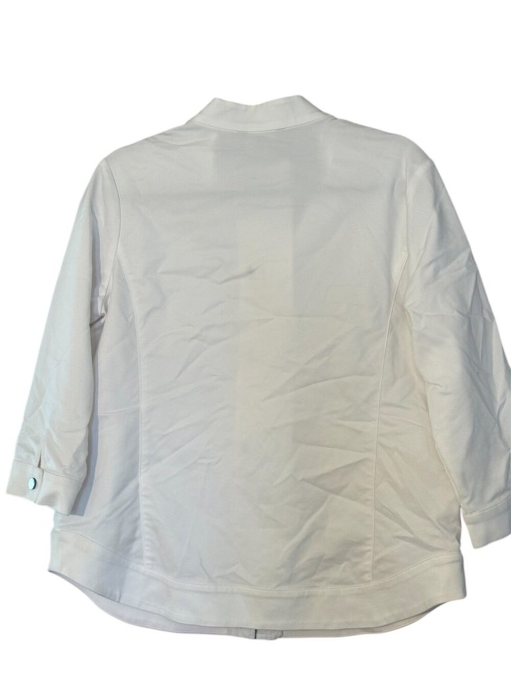 Misook Heritage LuxeStretch Ponte Sport Jacket Medium | White Knit Blazer | Wome - Picture 2 of 7
